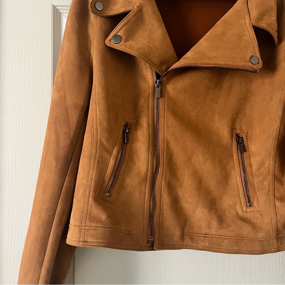 Tan Brown Suede leather Jacket - Picture 3 of 7